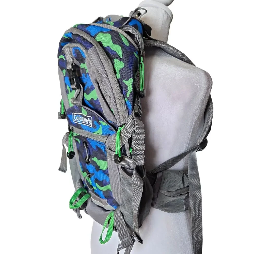 Coleman Blue Camo Hydration Backpack for Adventurous Kids